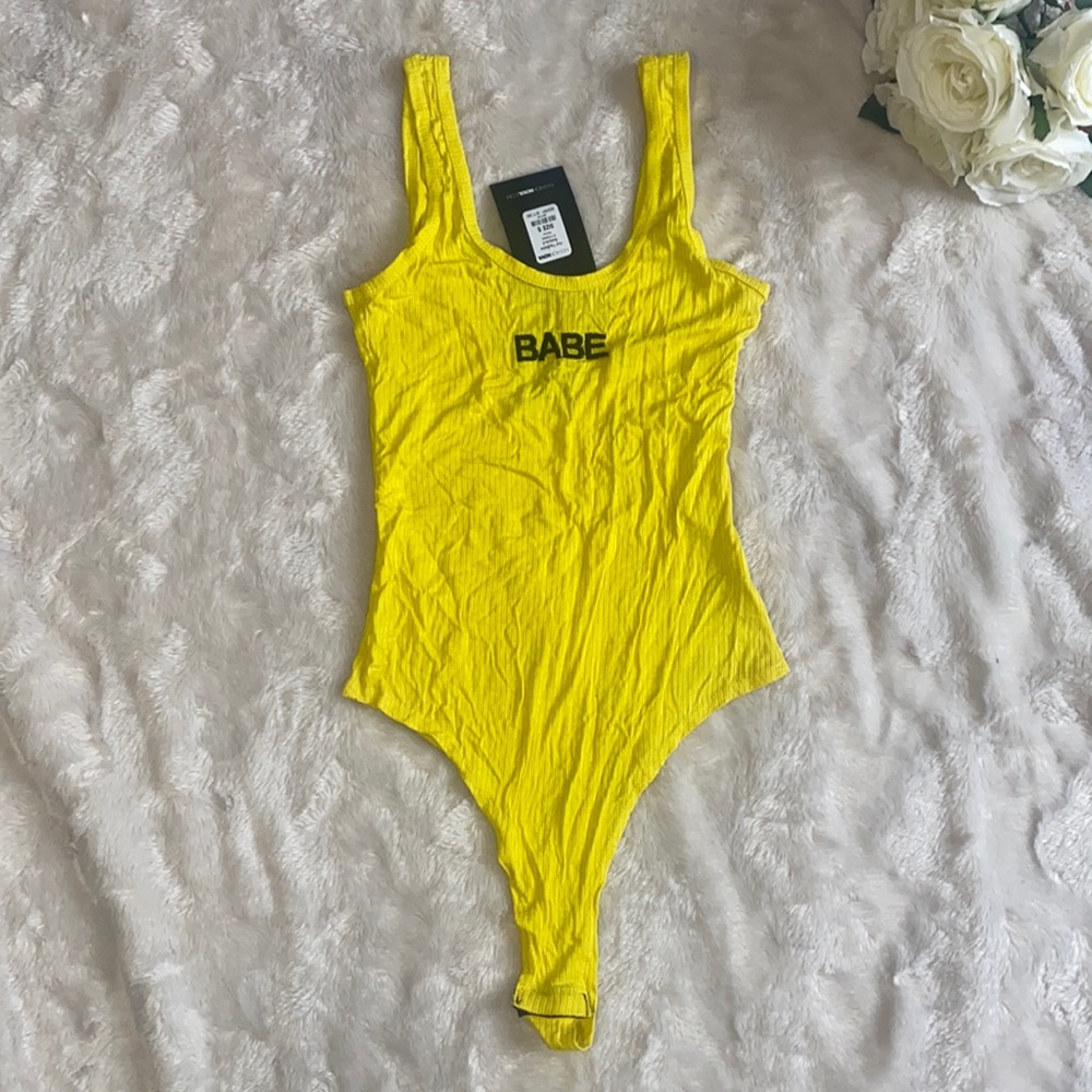 FASHIONNOVA BNWT “BABE” BODYSUIT SIZE SMALL